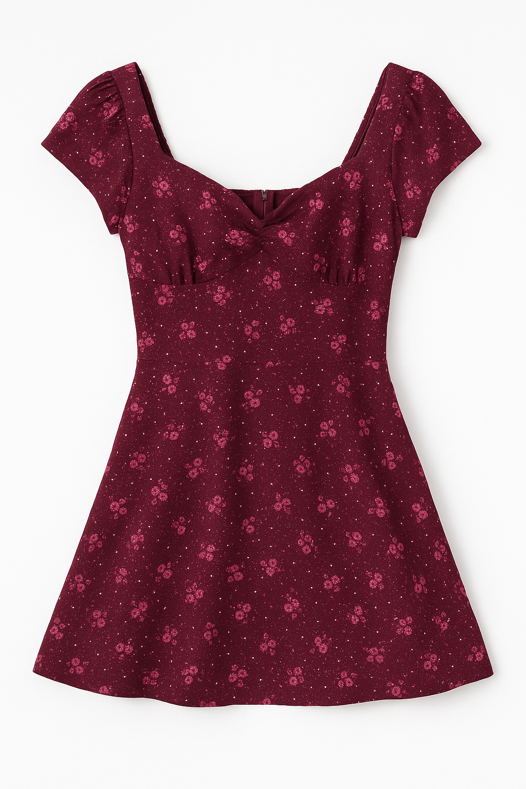 EMP TIE FRONT DRES RED BURGUNDY S