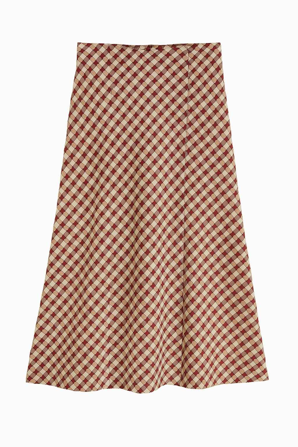 PLAID SLIP SKIRT BEIGE 290 S