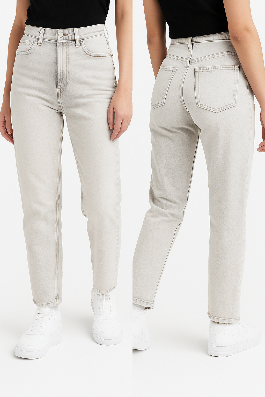 GREY CLEAN MOM JEAN GREY 2 R