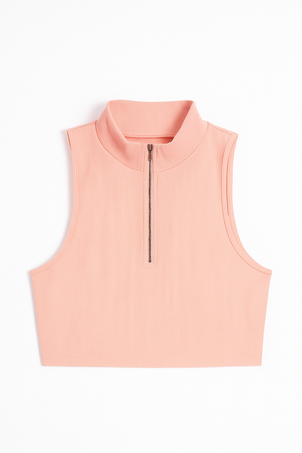 EE CROP ZIP MOCK TANK LTPINK 690 XL