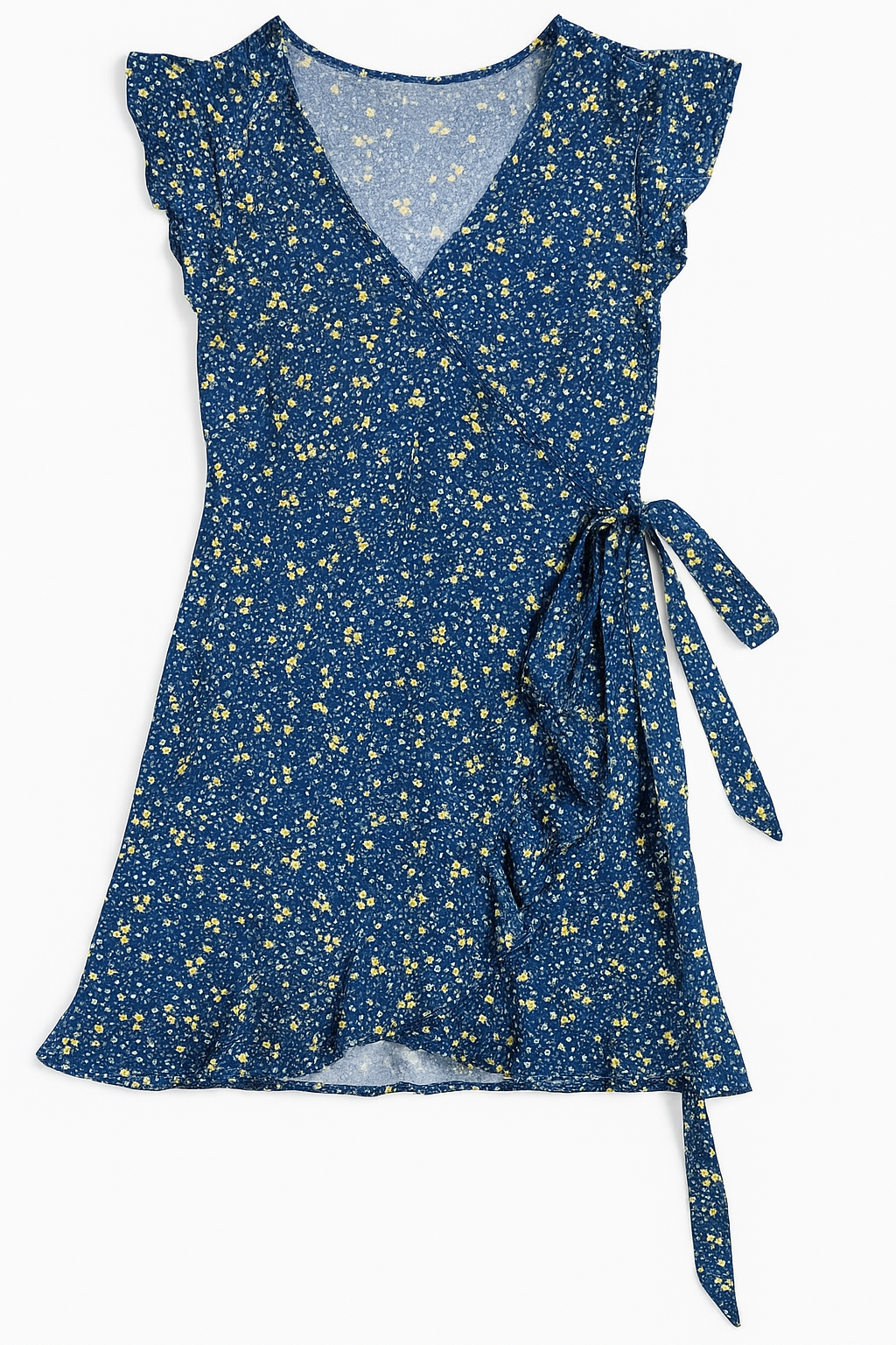 FRILL WRAP DRESS MINT XL