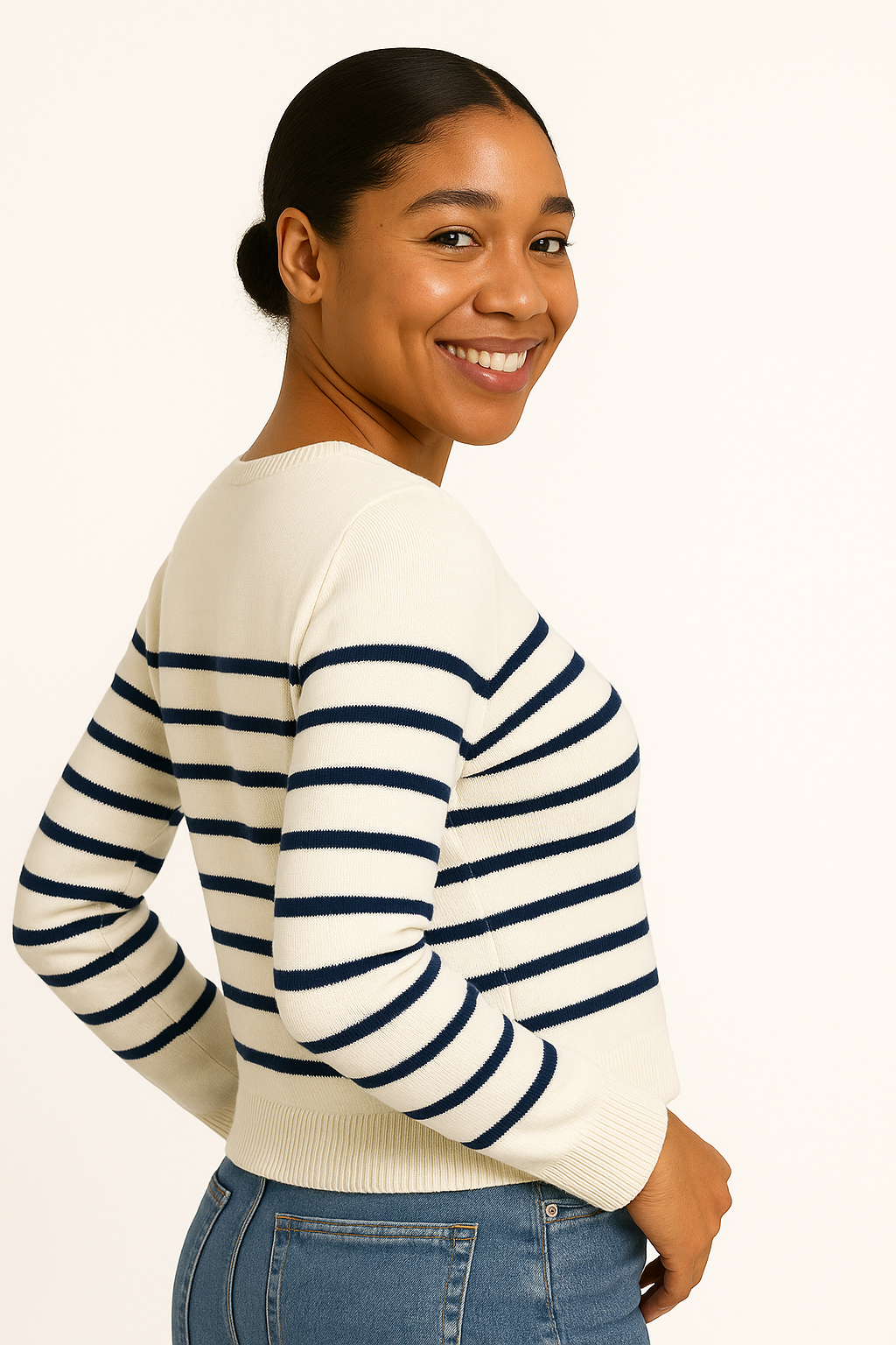 BUTTON DETAIL SWTR BLUE